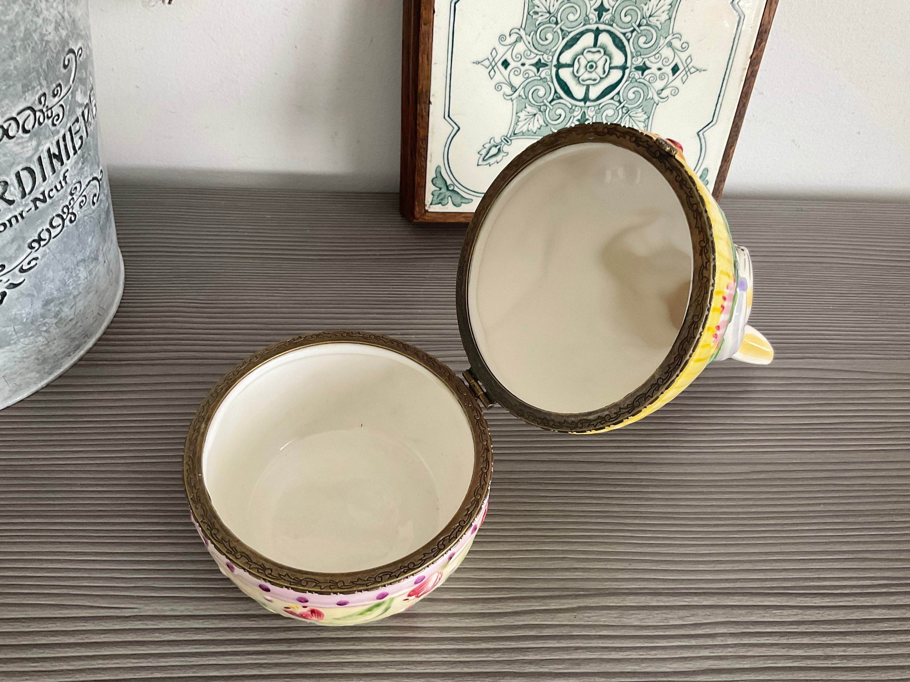 Vintage Villeroy & Boch Large Porcelain Rabbit Trinket Box Etsy