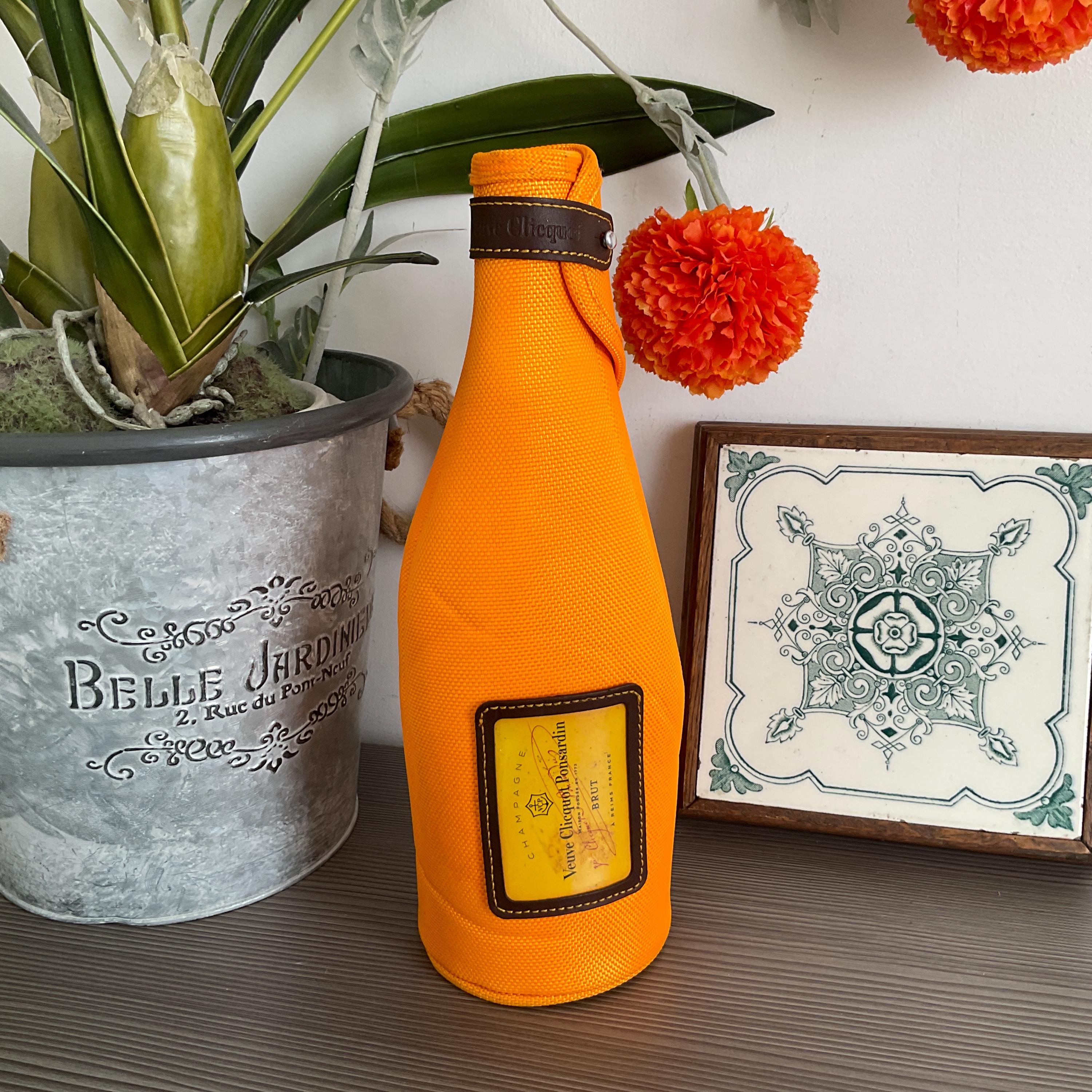 Vintage Veuve Clicquot Orange Champagne Sleeve, Cooler Case, Ice