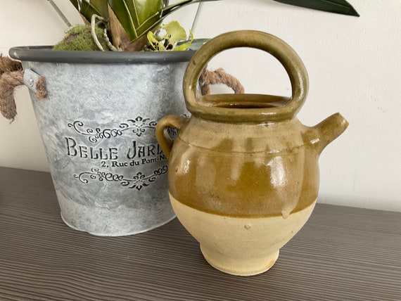 フランス アンティーク ガルグレット 白陶器 ポット ピッチャー