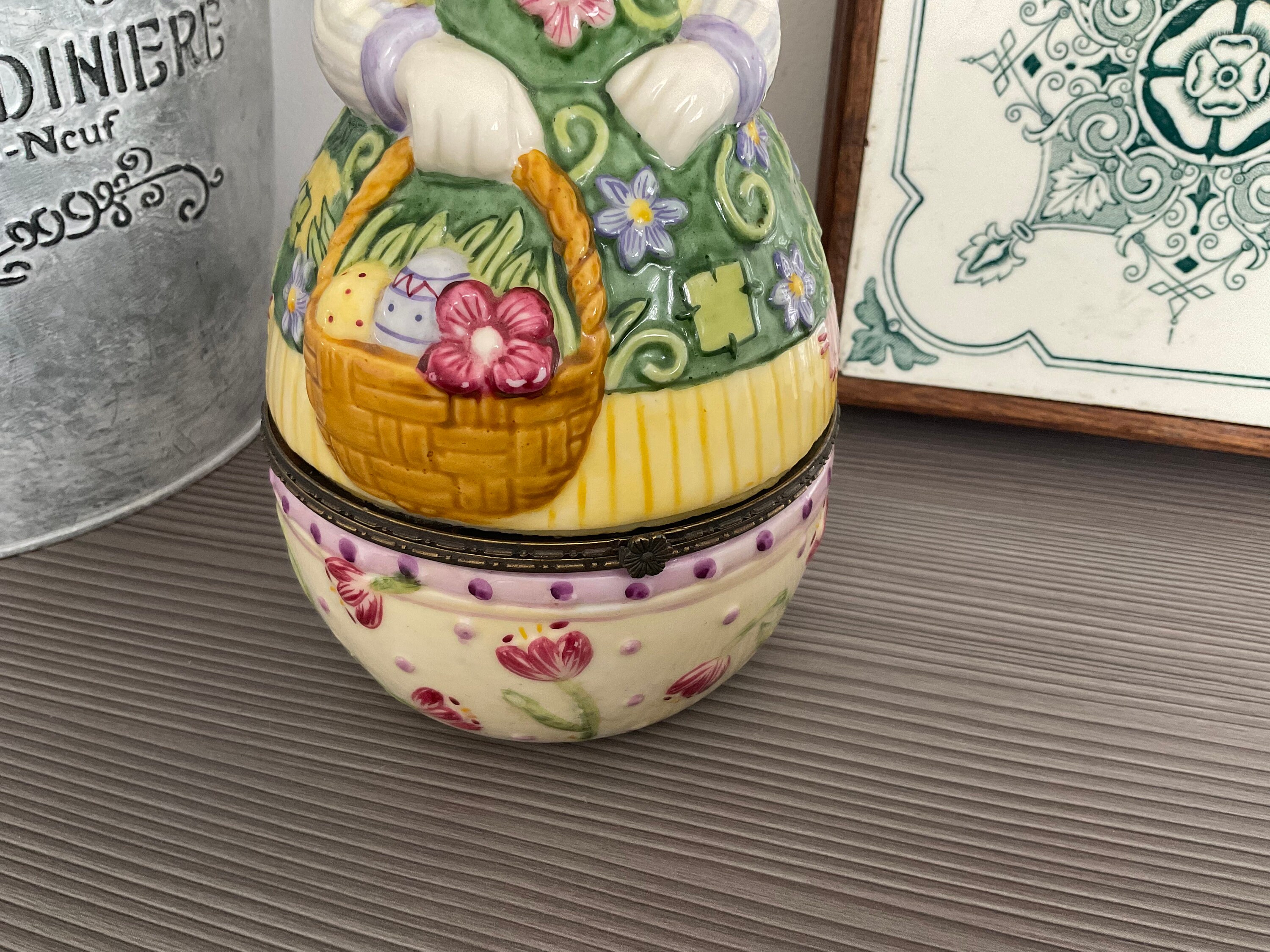 Vintage Villeroy & Boch Large Porcelain Rabbit Trinket Box Etsy