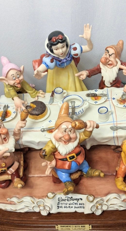 Reduced ! Rare Disney 1983 Capodimonte Laurenz Collection Snow