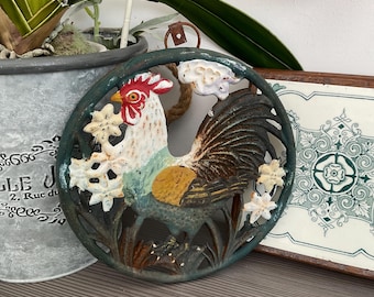 Cocotte Le Creuset Enzo Mari La Mama 26 Cm – Édition Limitée, Grise, Décor Fleuri