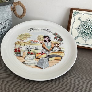French L’Hirondelle Ceramic Cheese Serving Platter