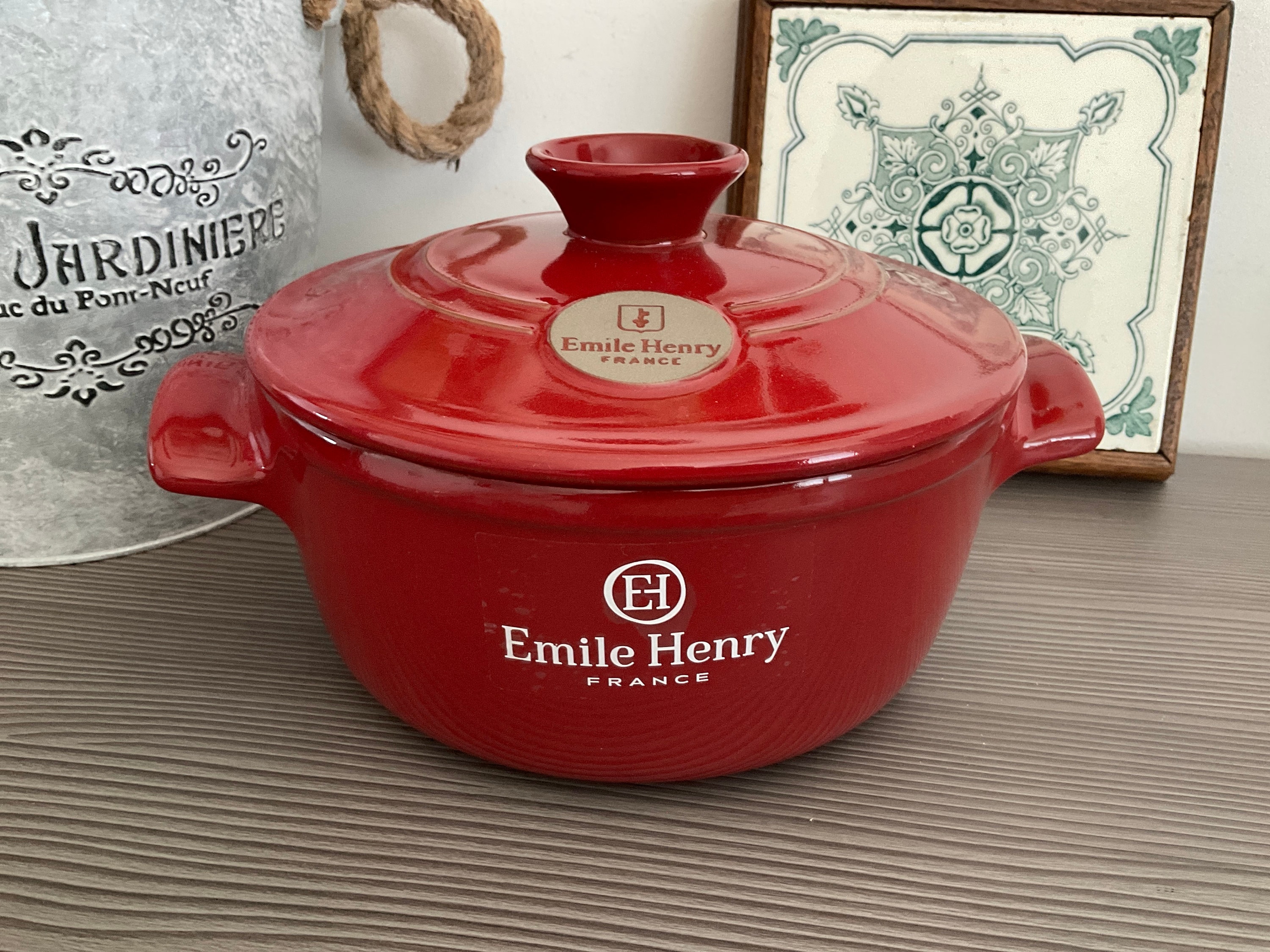 EMILE HENRY flame Dutch Oven, French Ceramic Casserole Pot, Oven