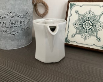 ヴィンテージ フランス製 APILCO セラミックティーポット：ホワイト