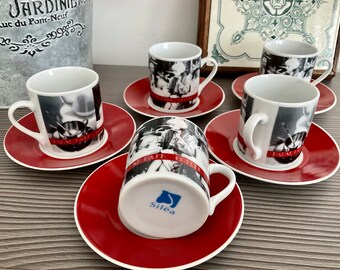 Service 6 Tasses Expresso + 6 Soucoupes SILEA – Occasion, Très Bon état