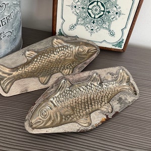 Reduced ! Vintage French Chocolate Mold, Metal Fish Chocolate Mould, Collectable Shabby  Kitchenalia