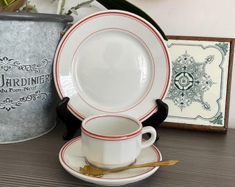 ヴィンテージ Apilco Flora エスプレッソカップ 3個セット（ソーサー