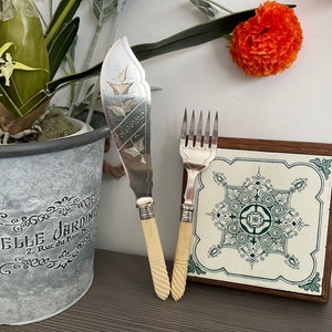 Vintage Silver Plated Fish Servers, 2 Piece Set,