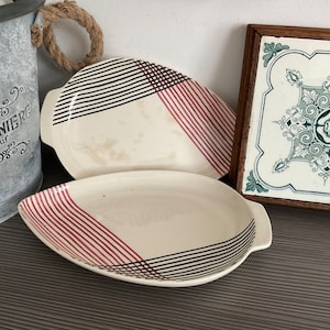 2 piatti da insalata Caprice vintage Villeroy & Boch: design geometrico dipinto a mano