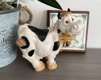 ヴィンテージ樹脂製牛の置物：気まぐれな農家風インテリア - Etsy 日本