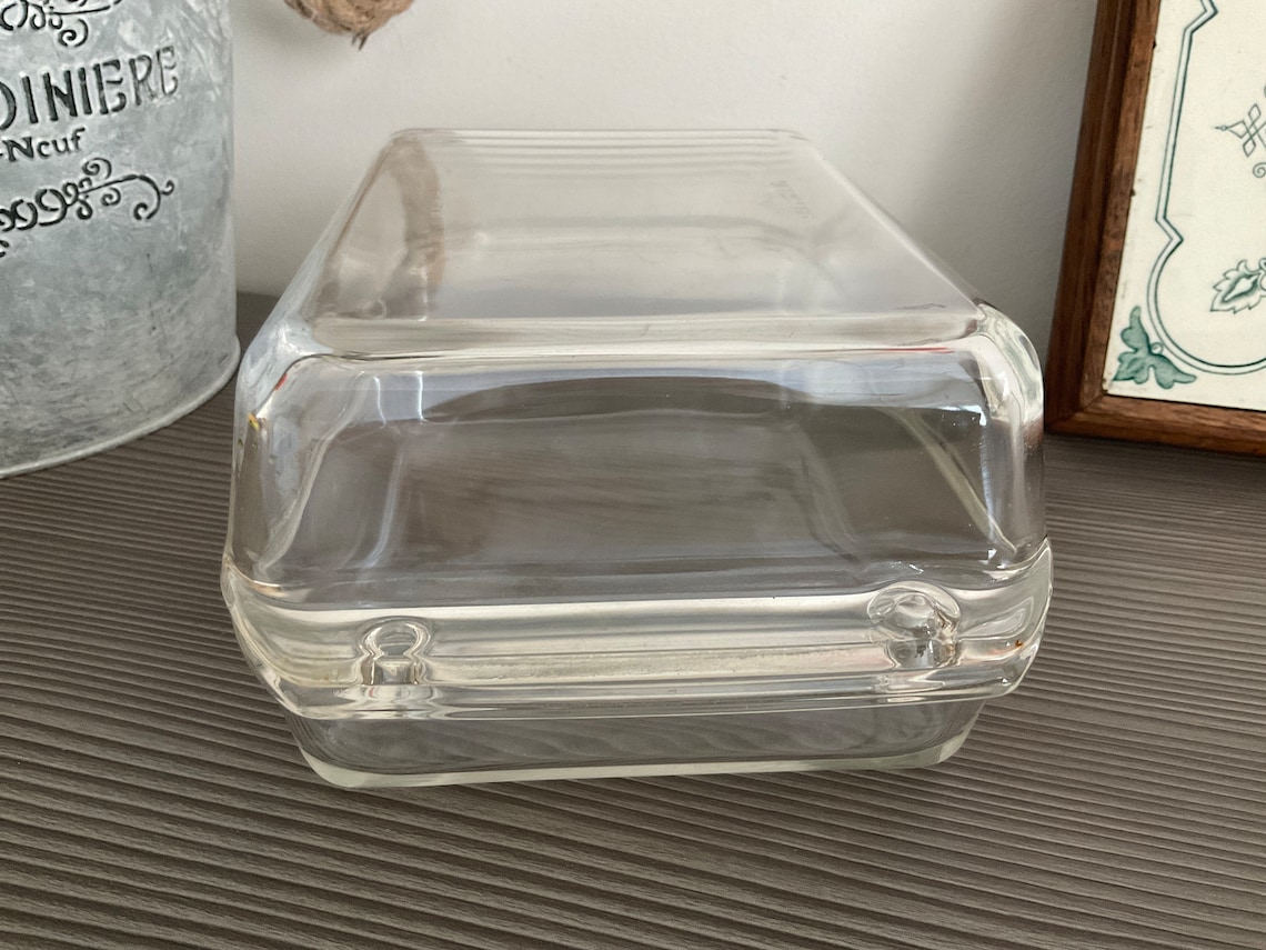 Vintage French Arcuisine Clear Glass Baking Dish Refrigerator Etsy