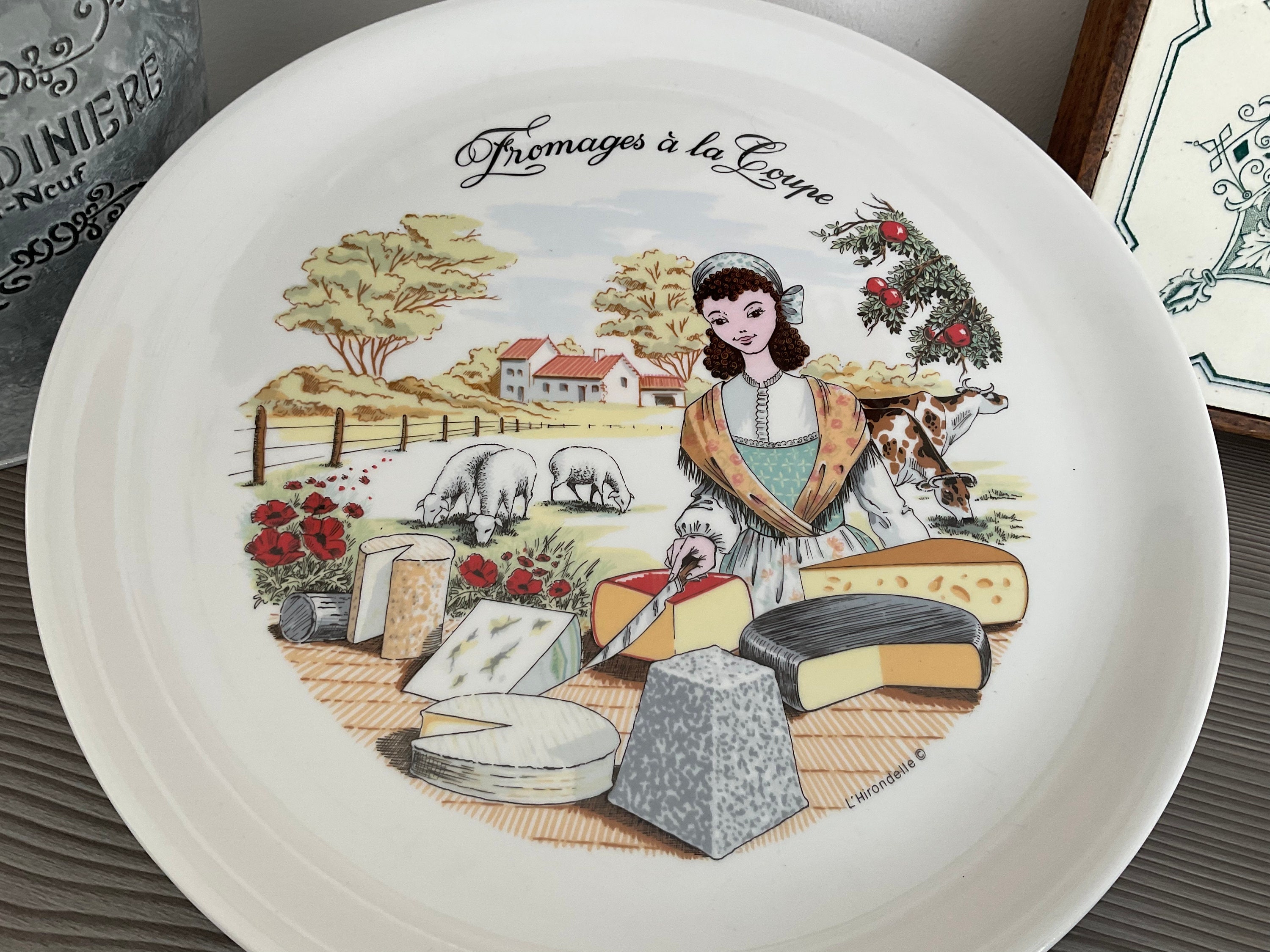 French L'hirondelle Ceramic Cheese Serving Platter - Etsy