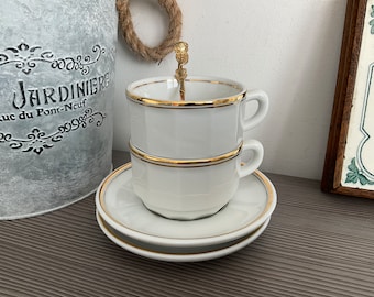 ヴィンテージ APILCO フローラ フラットカップ＆ソーサー 3個セット