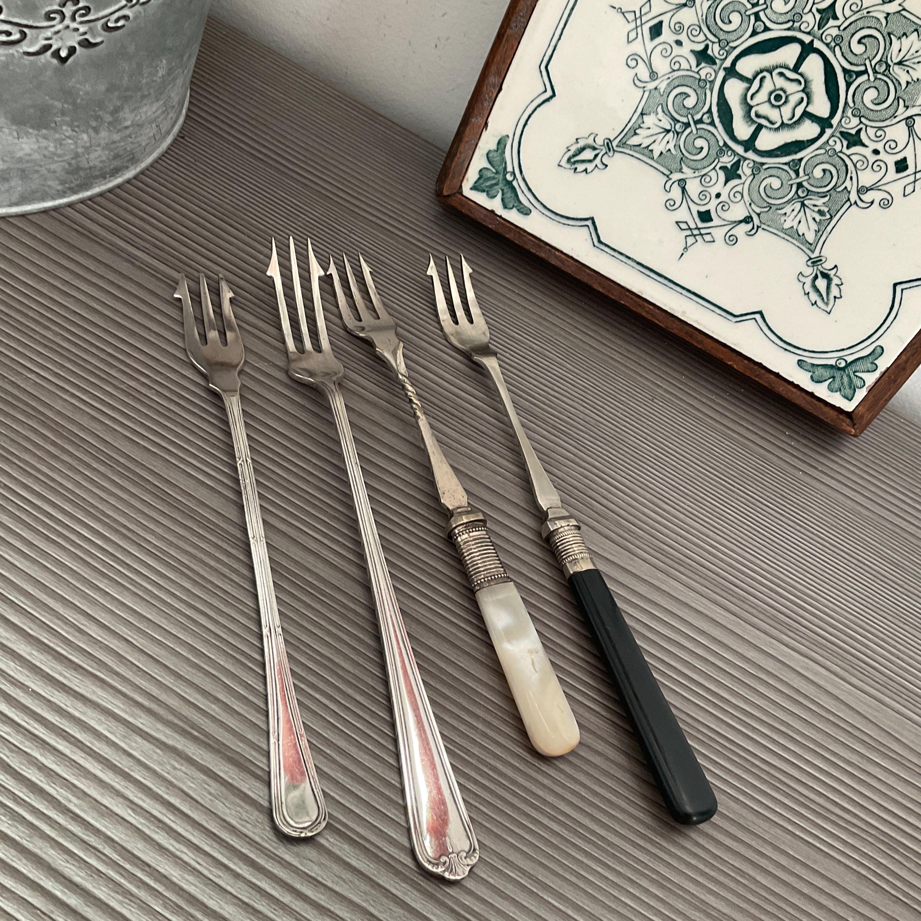 M14 マザーオブパール ヴィンテージ フォーク Vintage Mother of Pearl Pickle Forks - Etsy