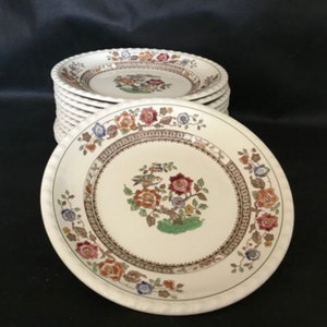 2x Villeroy & Boch Side Plates, ‘Nanking’ Pattern Hand Painted German 8” Plates