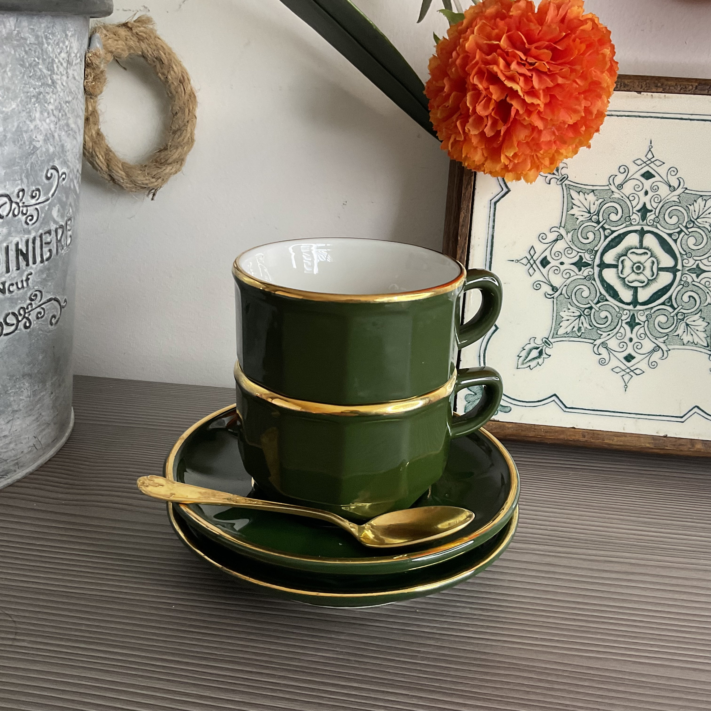 3*3様 アピルコAPILCO ボウル ソーサー 2客セット フランス製 カフェ 3