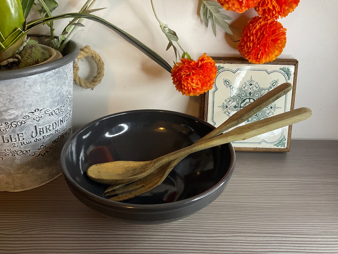 Emile Henry Grey Glazed Bowl, Fruit Bowl, Mixing Bowl, Pasta Fish