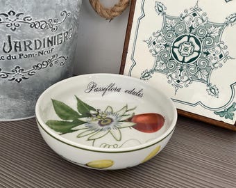 Apilco Elysian Garden Dessert Bowl: French Porcelain, Ronald Van