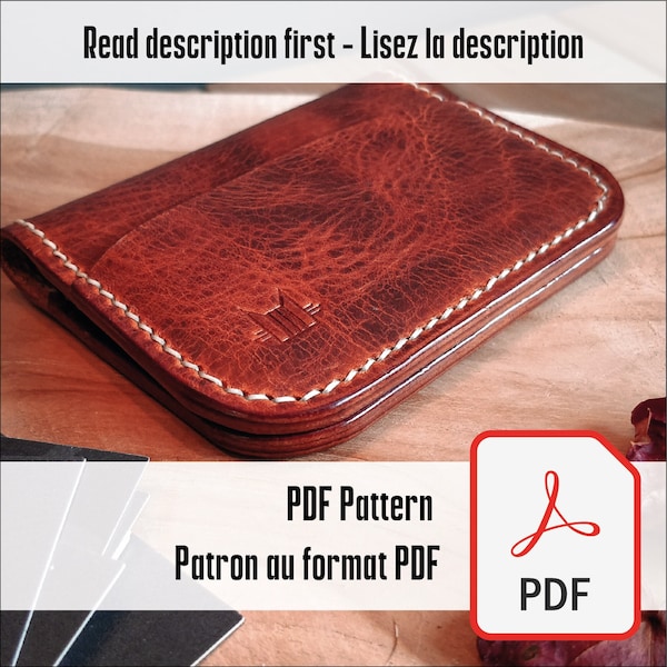 Patron à imprimer pour faire votre porte-carte en cuir