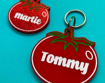 Custom Personalised Tomato Pet Tag