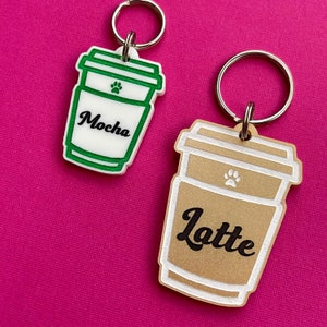 Custom Personalised Coffee Pet Tag