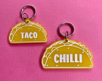 Custom Personalised Taco Pet Tag