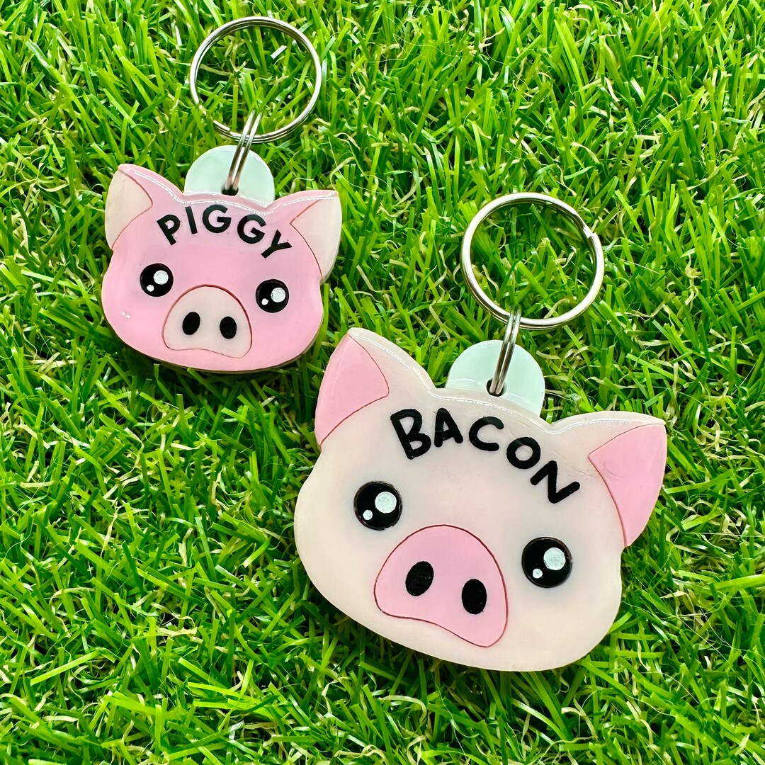 Custom Personalised Pig Pet Tag - Etsy