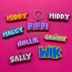 Custom Personalised Cartoon Name Pet Tag