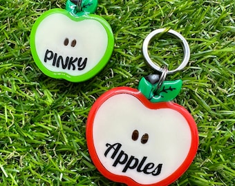 Custom Personalised Apple Fruit Pet Tag