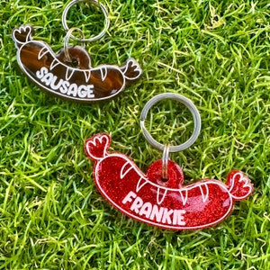 Custom Personalised Sausage Pet Tag