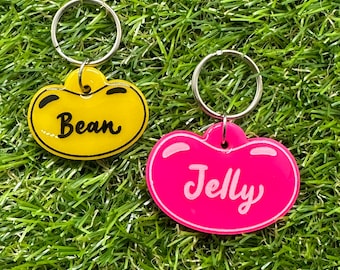 Custom Personalised Jelly Bean Pet Tag