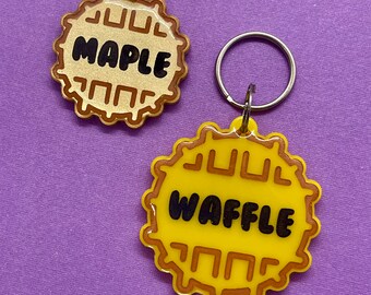 Custom Personalised Waffle Pet Tag