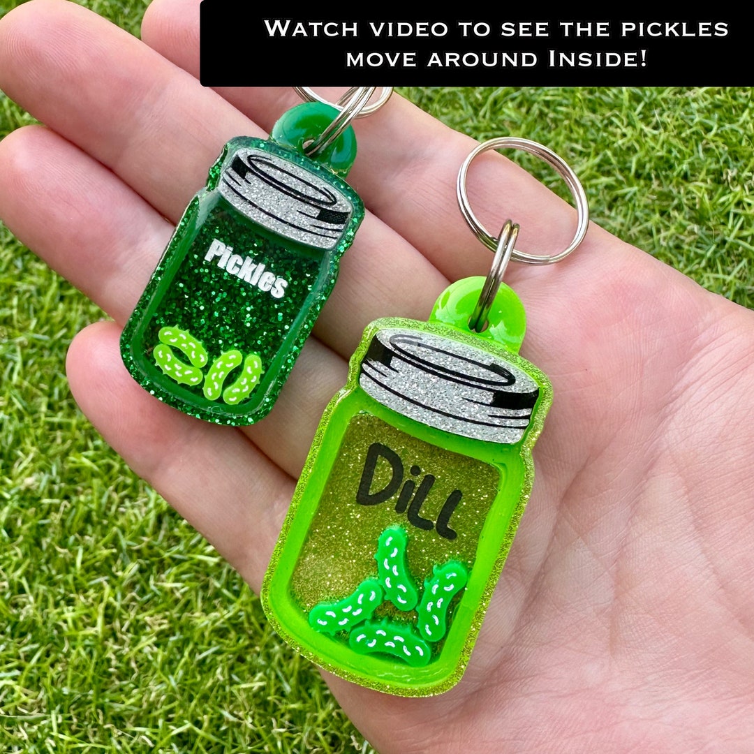 Custom Personalised Pickle Jar Shaker Pet Tag (pickles Move Around ...