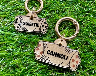 Custom Personalised Cannoli Pet Tag