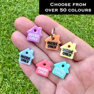 Mini Indoor Only / Inside Only Pet Collar Charm