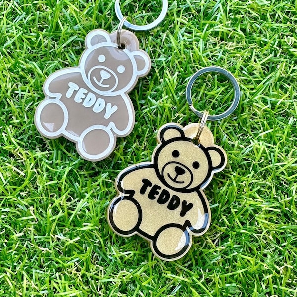 Custom Personalised Teddy Bear Pet Tag