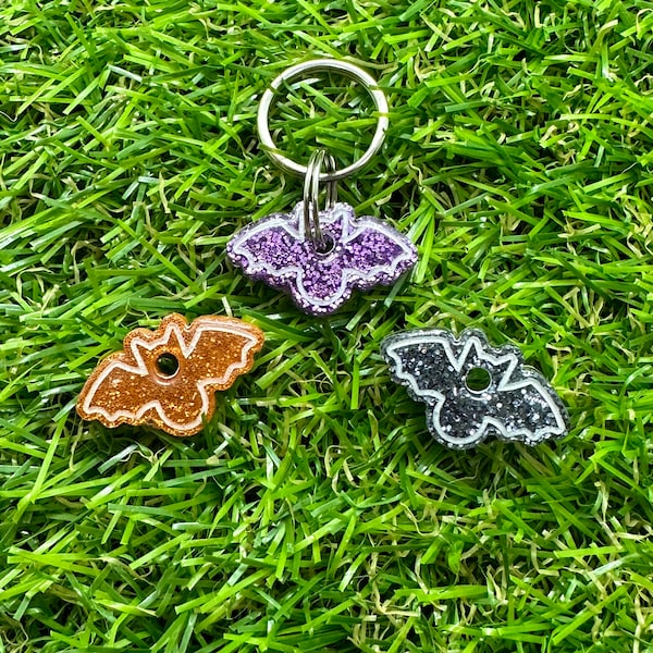 Mini Bat Pet Collar Tag Charm