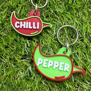 Custom Personalised CHILLI Pet ID Tag