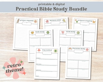 Bible Study Methods Cheat Sheet Digital Bible Study Guide, Elegant ...