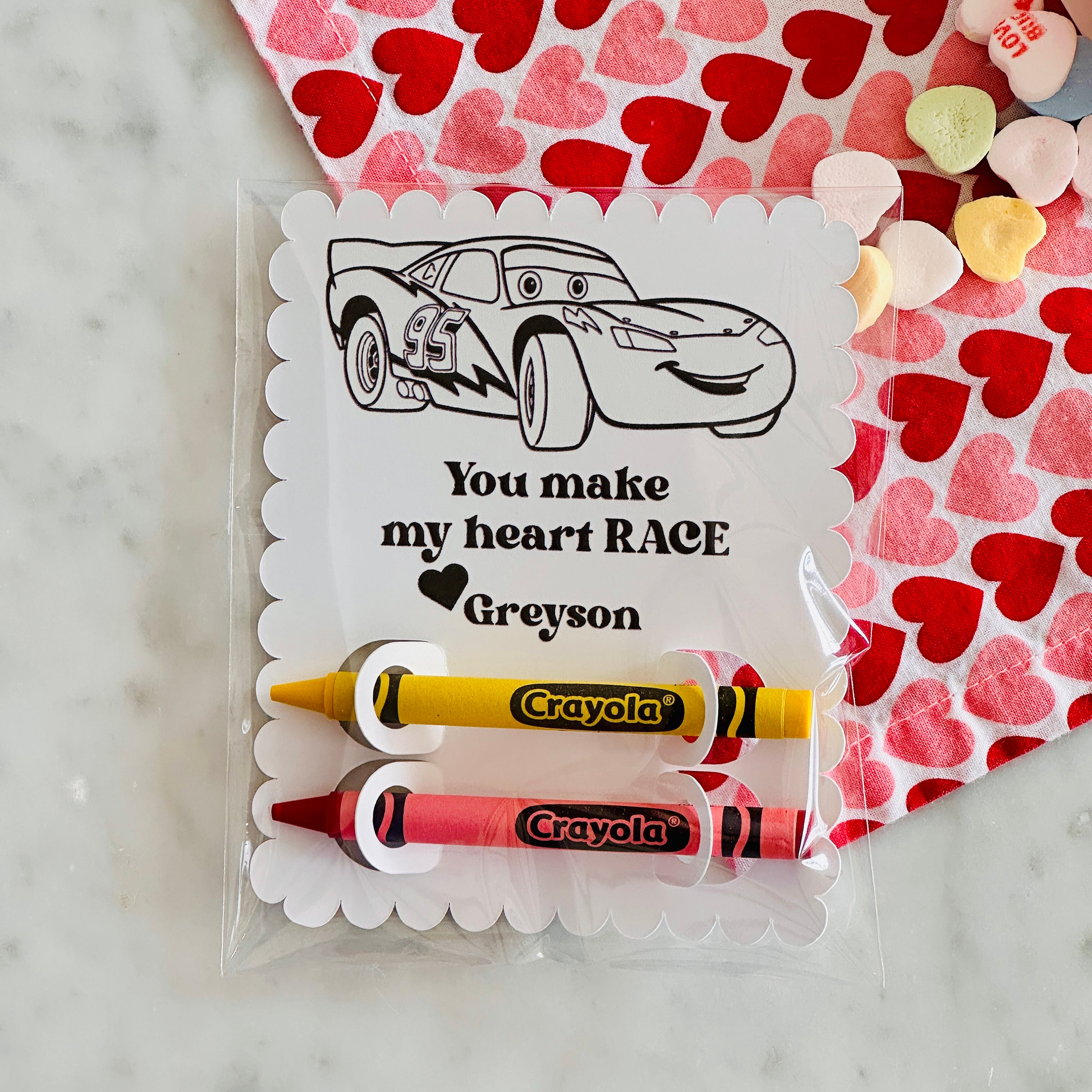 Custom Coloring Valentines With Crayons - Etsy