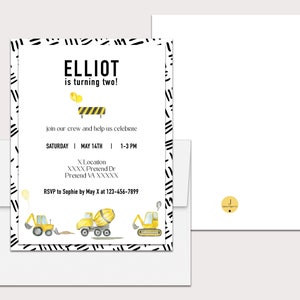 Construction Birthday Invitation