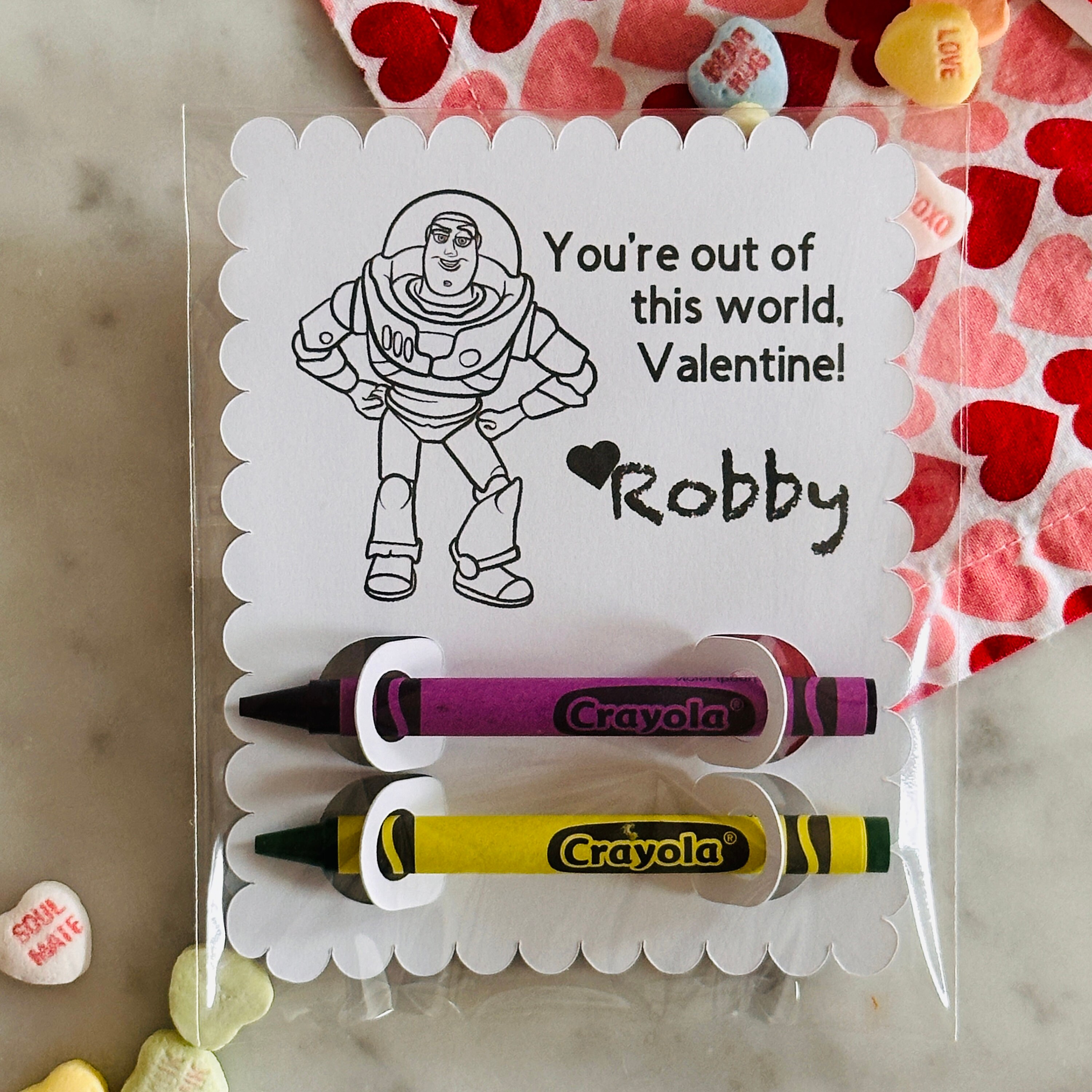 Toy Story Coloring Valentines With Crayons - Etsy