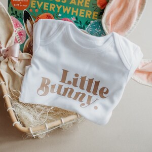 Little Bunny Baby Easter Sleepsuit Babies First Easter Babygrow, Vest For Boy, For Girl, Newborn My 1st Easter E02B image 4