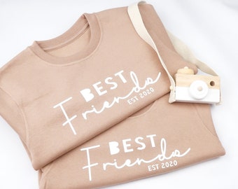 Best Friends - Sibling Jumper Sets | Sweatshirts for Brothers, Sisters, Siblings | Mini Besties Kids BFFs | Twinning Matching Outfits | S06J