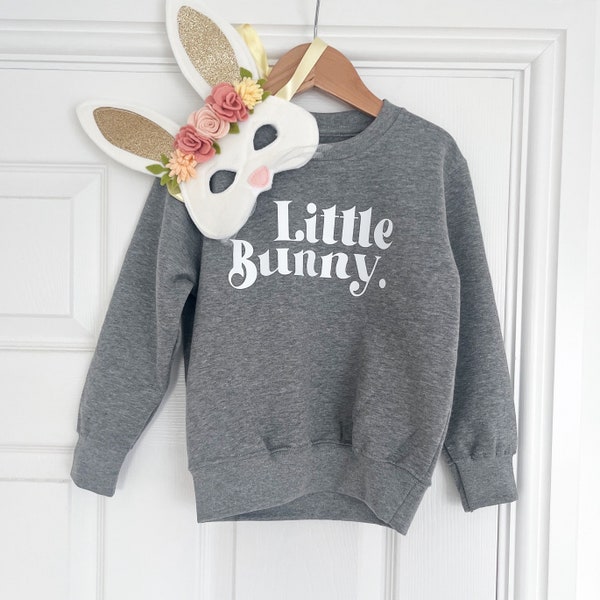 Little Bunny - Easter Jumper for Kids | Toddler Easter Outfit | Matching Sibling Outfit, For Brothers, Sisters| Baby Girl, Boy Gift | E02J