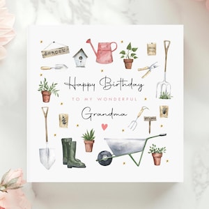 Personalised Gardeners Birthday Card, Mum, Grandma, Auntie, Friend, Birthday Card, Gardening Card, Garden Card, Personalised Birthday Card