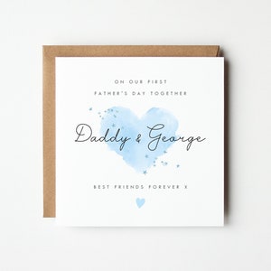 Personalised First Father's Day Card, On Our First Father's Day Card, Heart Father's Day Card, Personalised Message Father's Day Card