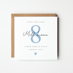 Personalised New Home Card, Happy New Home Card, Heart Colour Choice, Personalise With Names, Address and Date image 6