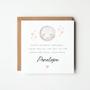 Personalised love you to the moon and back card, mum dad mummy daddy love you to the moon and back card, happy 1st birthday as my mummy card, happy 1st birthday as my daddy card, mummy daddy birthday card, moon card, lunar card